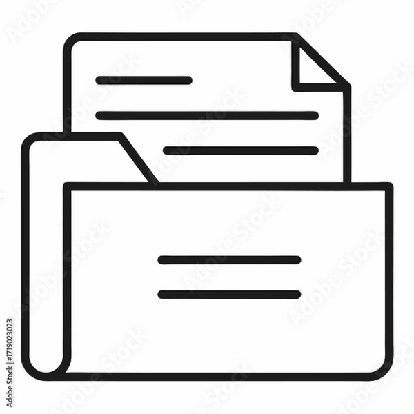 Obraz vector illustration of folder icon on white background