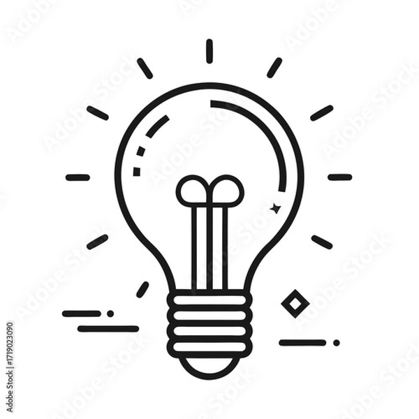 Obraz vector light bulb icon