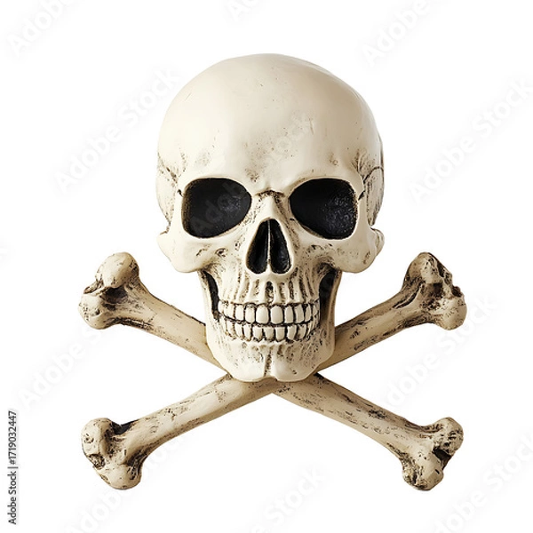Fototapeta Skull and Crossbones Decorative Item
 isolated on background (PNG)