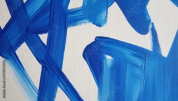 Obraz Abstract blue and white artwork