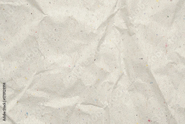 Fototapeta Abstract crumpled and creased recycle paper texture background