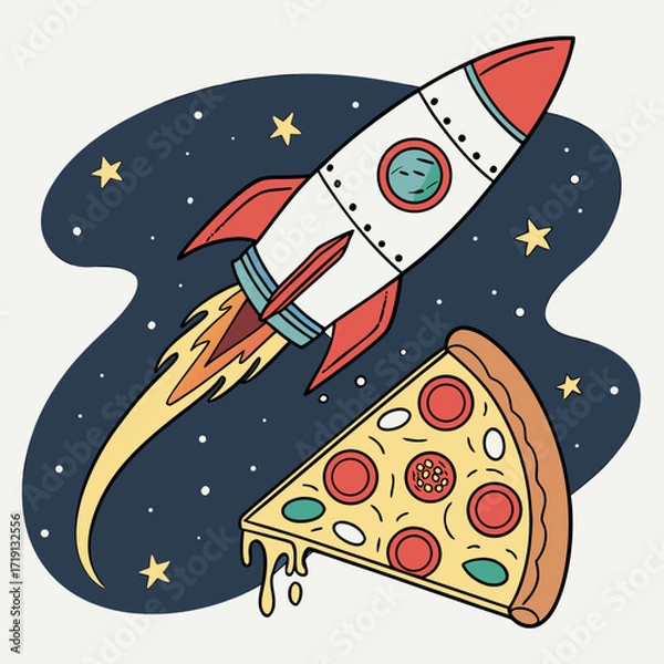 Obraz Rocket Slice Emblem
