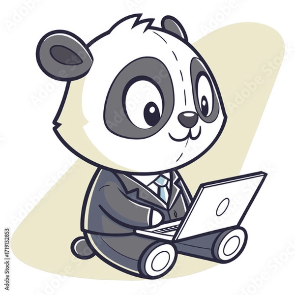 Fototapeta Tech Panda Emblem
