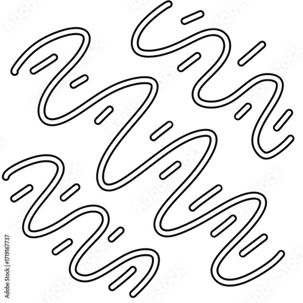 Fototapeta Abstract line curve black and white