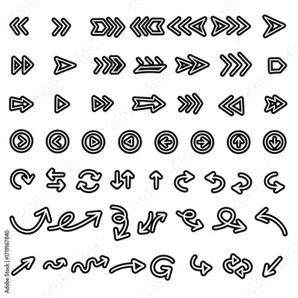 Fototapeta set of icon control elements