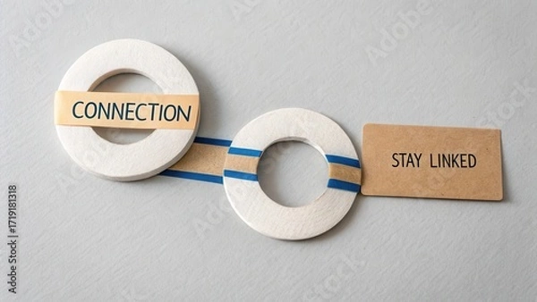 Fototapeta Creative Design Concept Representing Connection and Linked Relationship