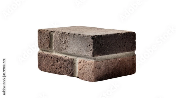 Fototapeta Brick's Sturdy Structure: Captivating a detailed image of a single brick, which showcases the material's textures and forms, highlighting construction and architectural elements.