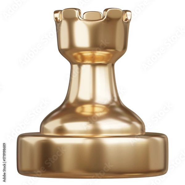 Fototapeta 3d render of Golden chess queen collection