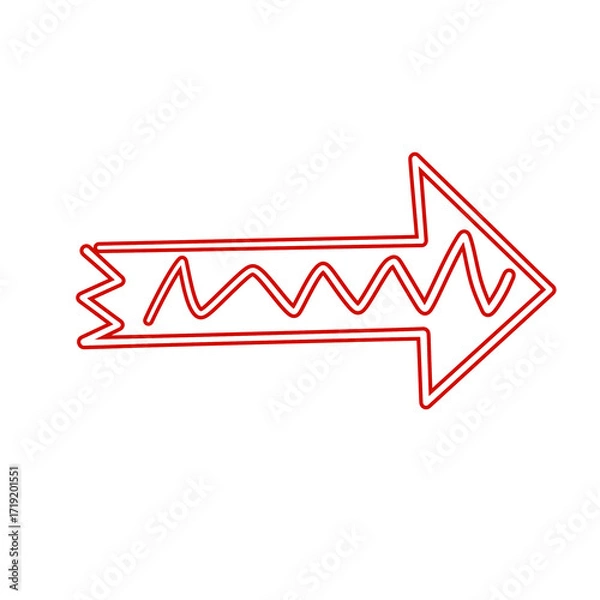 Fototapeta Illustration line art arrow direction indicator