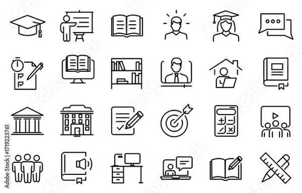 Obraz Set if icon for education 