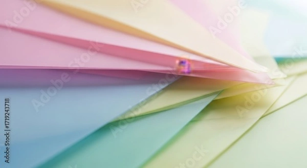 Fototapeta Pastel Colored Paper Fan Abstract Background Soft Colors.