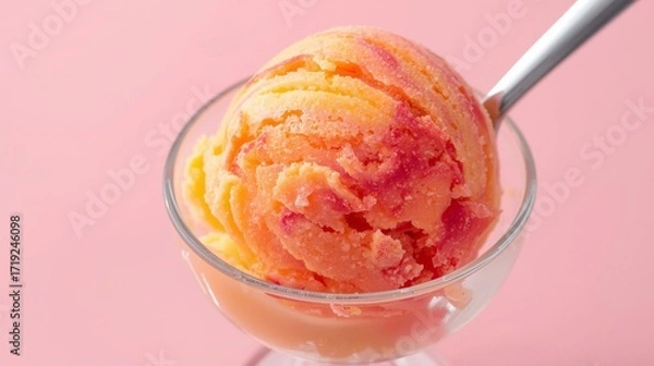 Obraz Colorful Sherbet Ice Cream Food Photo