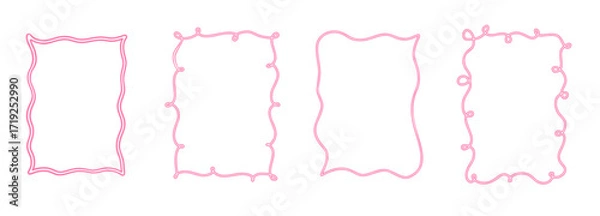 Fototapeta Decorative pastel frames for creative projects and designs