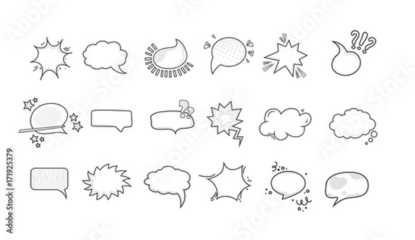 Fototapeta Comic speech empty bubbles set vol.7