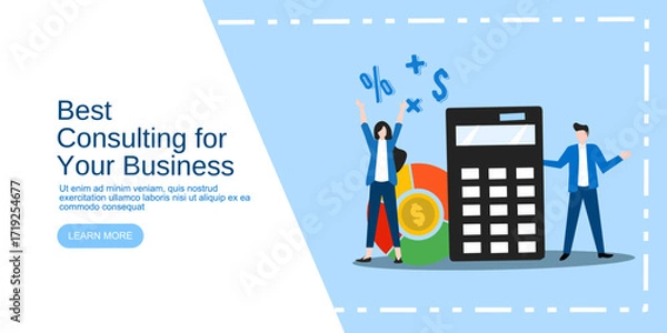 Obraz mobile phone banner website financial consulting creative business promotion