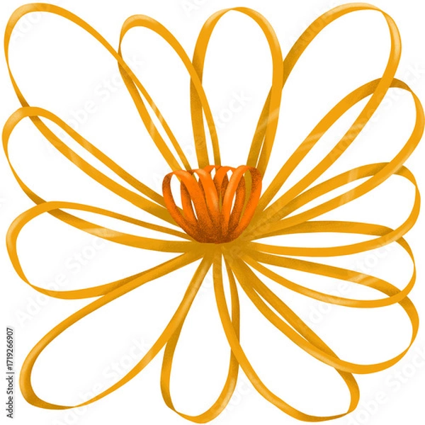 Obraz abstract orange flower