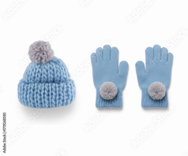 Fototapeta Baby Blue Winter Essentials for Cozy Days