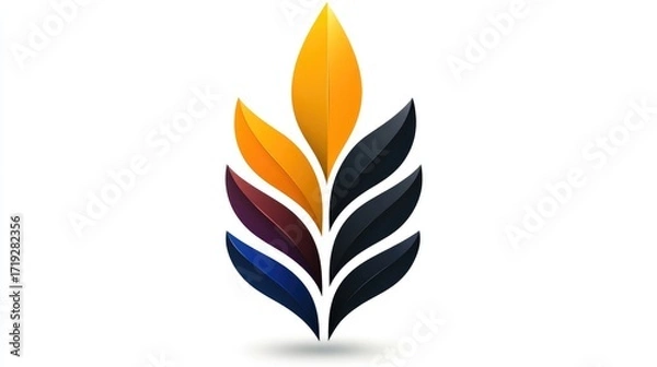 Fototapeta Professional consulting logo with timeless corporate aesthetics on a perfectly white background