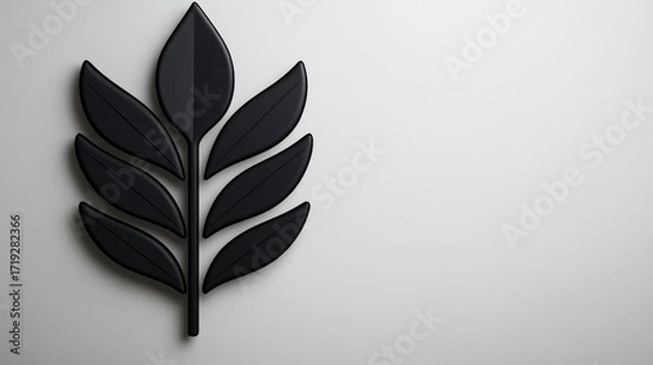 Fototapeta Professional business logo with high-end minimalist typography on a perfectly white background