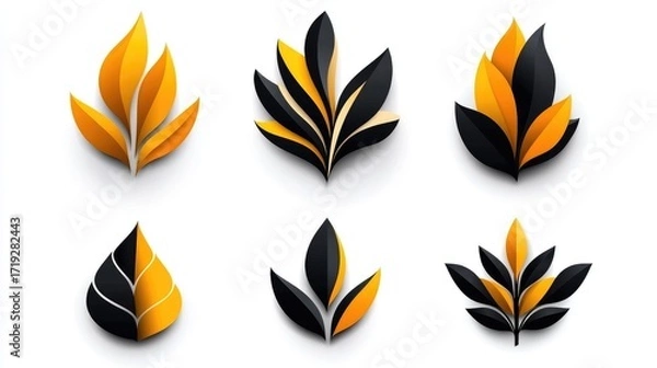 Fototapeta Professional logo collection for premium business branding on a perfectly white background