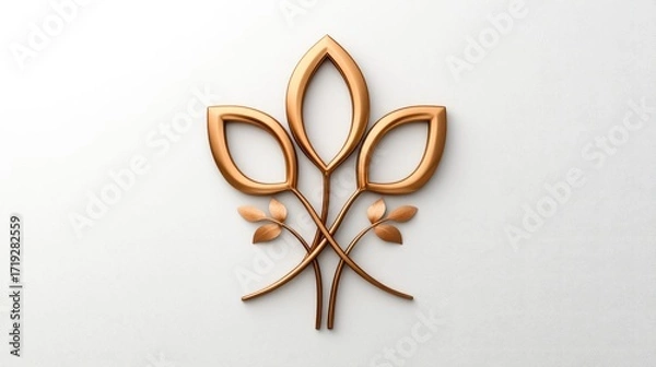 Fototapeta Professional stock photography branding with stylish vector-based monogram on a perfectly white background