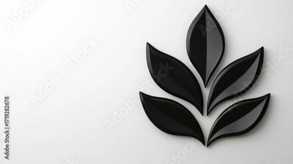 Fototapeta Professional stock photography logo with clean, elegant typography on a perfectly white background