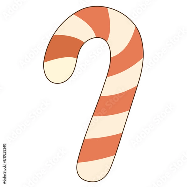 Obraz Candy cane isolated on white background. 