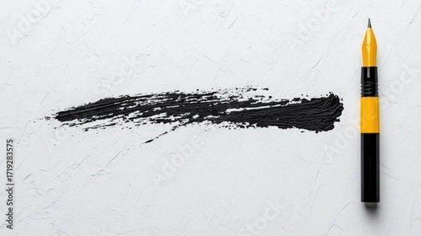 Fototapeta Signature-style handwritten logo with personal touch on a perfectly white background