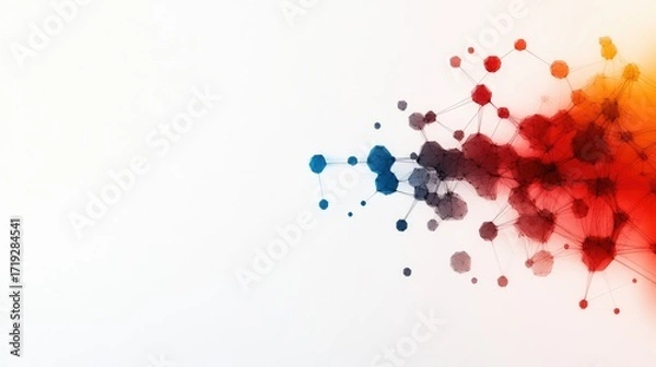 Fototapeta Streaming platform logo with dynamic digital visuals on a perfectly white background