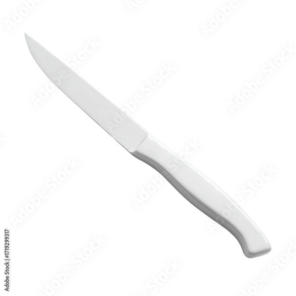 Obraz White utility knife with a smooth, flat blade