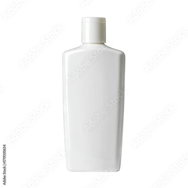 Obraz White rectangular plastic bottle with a cap