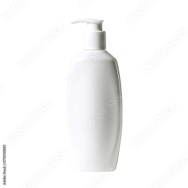 Obraz White plastic pump bottle, oval shape, simple design (1)