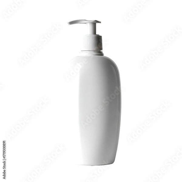 Obraz White plastic pump bottle, oval shape, simple design