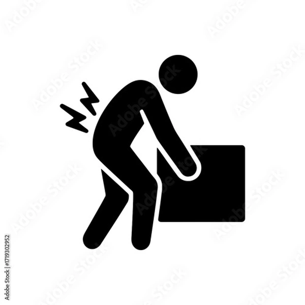 Obraz Back Injury Lifting Icon