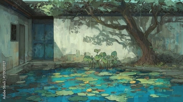 Obraz tropical garden in thailand