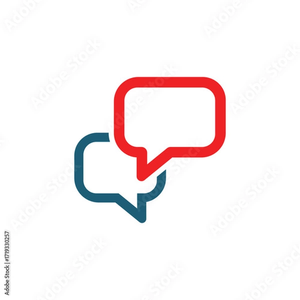 Obraz bubble chat text icon logo vector