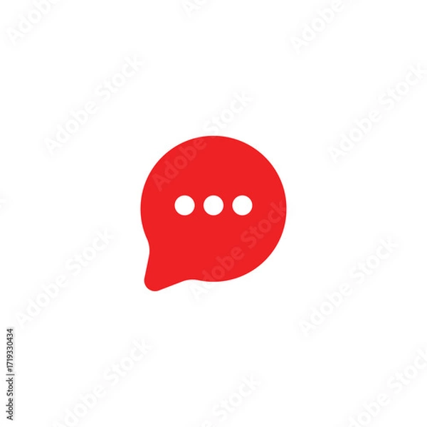 Obraz bubble chat text icon logo vector