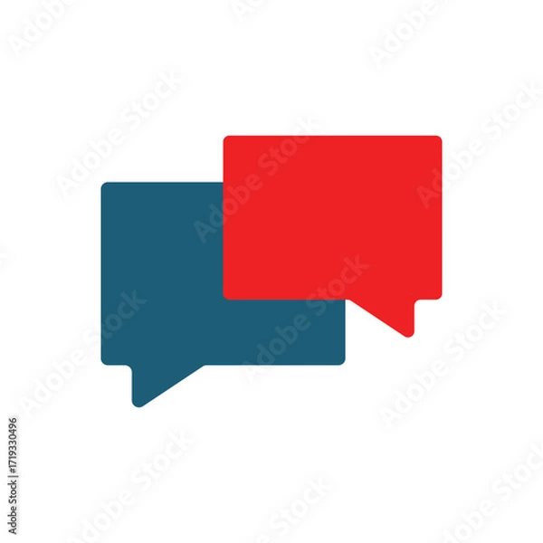 Fototapeta bubble chat text icon logo vector