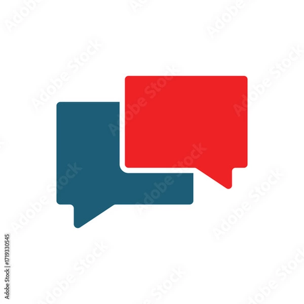 Obraz bubble chat text icon logo vector