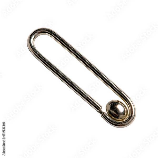 Fototapeta Rectangular, curved metal pin with a ball