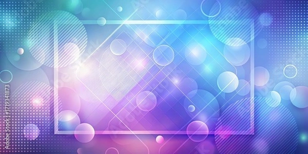 Fototapeta Abstract futuristic background with glowing lights and bokeh effect