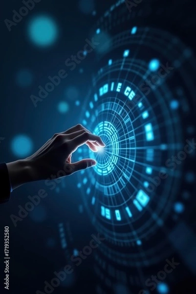 Fototapeta Innovative Technology Interface Interaction Future Digital Concept