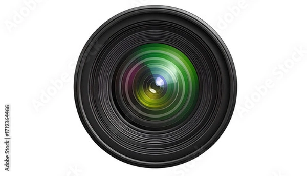 Fototapeta Camera Lens Front Element isolated on solid white background Png