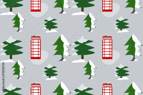 Obraz christmas trees set