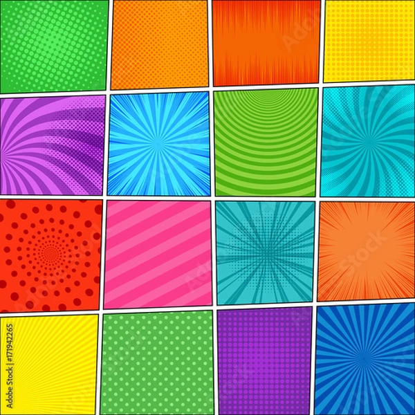 Obraz Comic book page composition