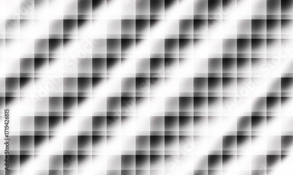 Fototapeta Monochrome Diagonal Checkered Gradient: A Long-Form Abstract Grid Texture with Soft Blurred Edges in Black, White, and Gray Tones for Dramatic Adobe Stock Backgrounds and Modern Design Projects