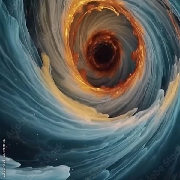Fototapeta Cosmic Vortex A swirling blend of fire and ice