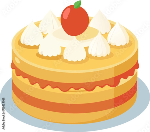Obraz Genoise Cake icon