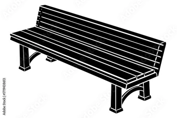 Obraz Bench isolated on white background