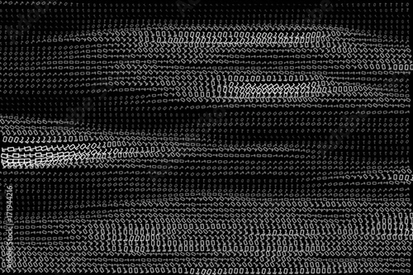Fototapeta Generative data digital stream background. Vector illustration. Concept of blockchain, fintect, big data, hacking, AI